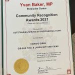 community award certificate 2021