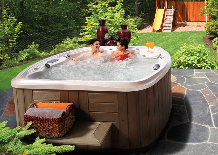 couple in Hot tub